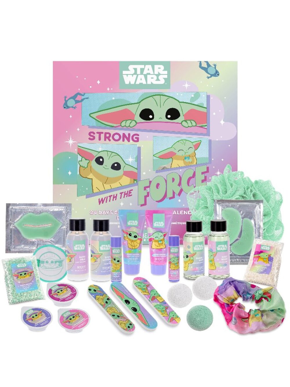 NEW MAD BEAUTY Star Wars Grogu Galaxy 24 Days Advent Calendar Bath & Body Set